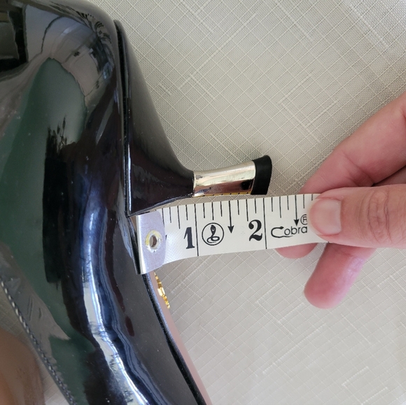 PRADA, worn once, patent leather heel, black print, 38 - Picture 5 of 9